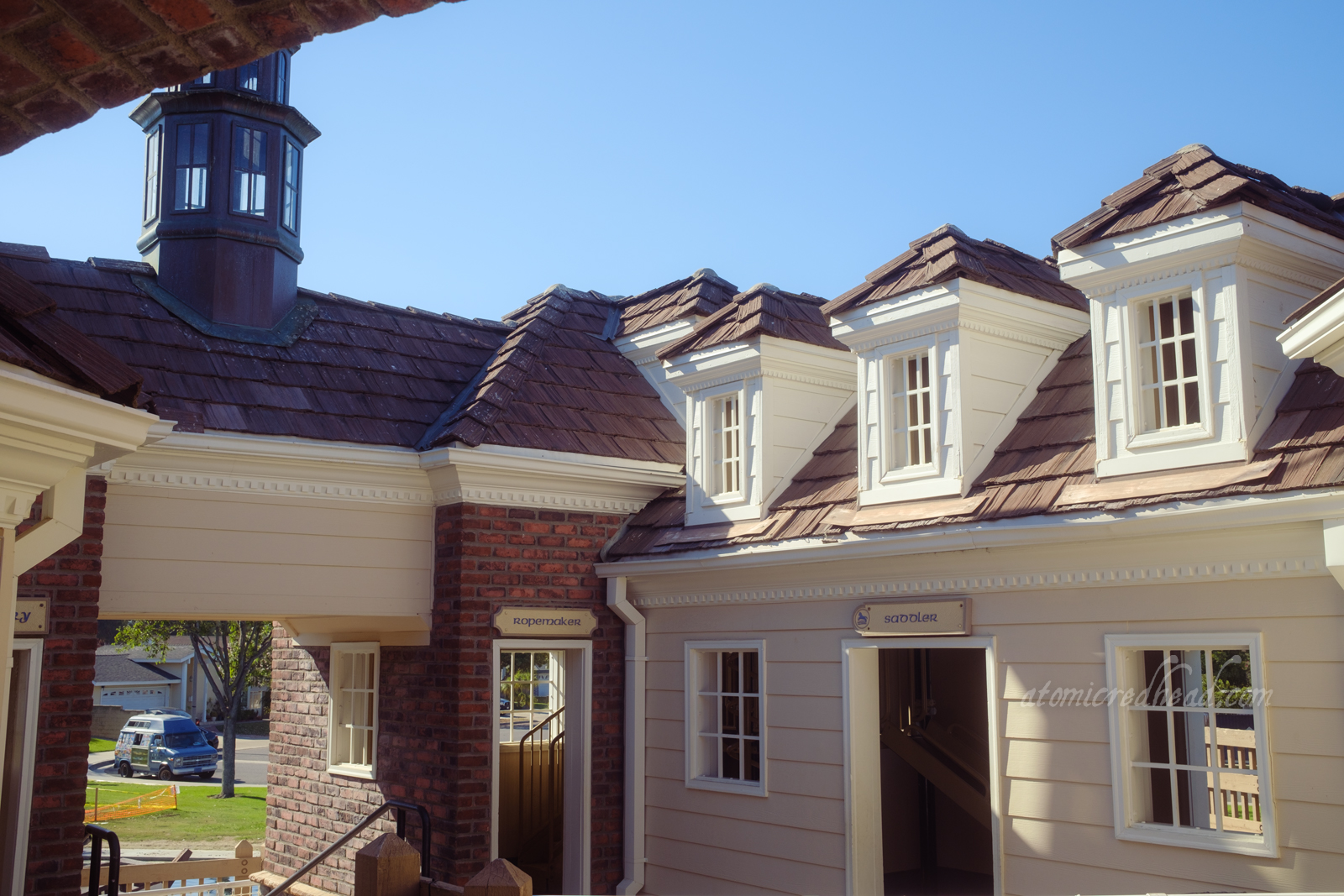 A courtyard in the old New England Style.