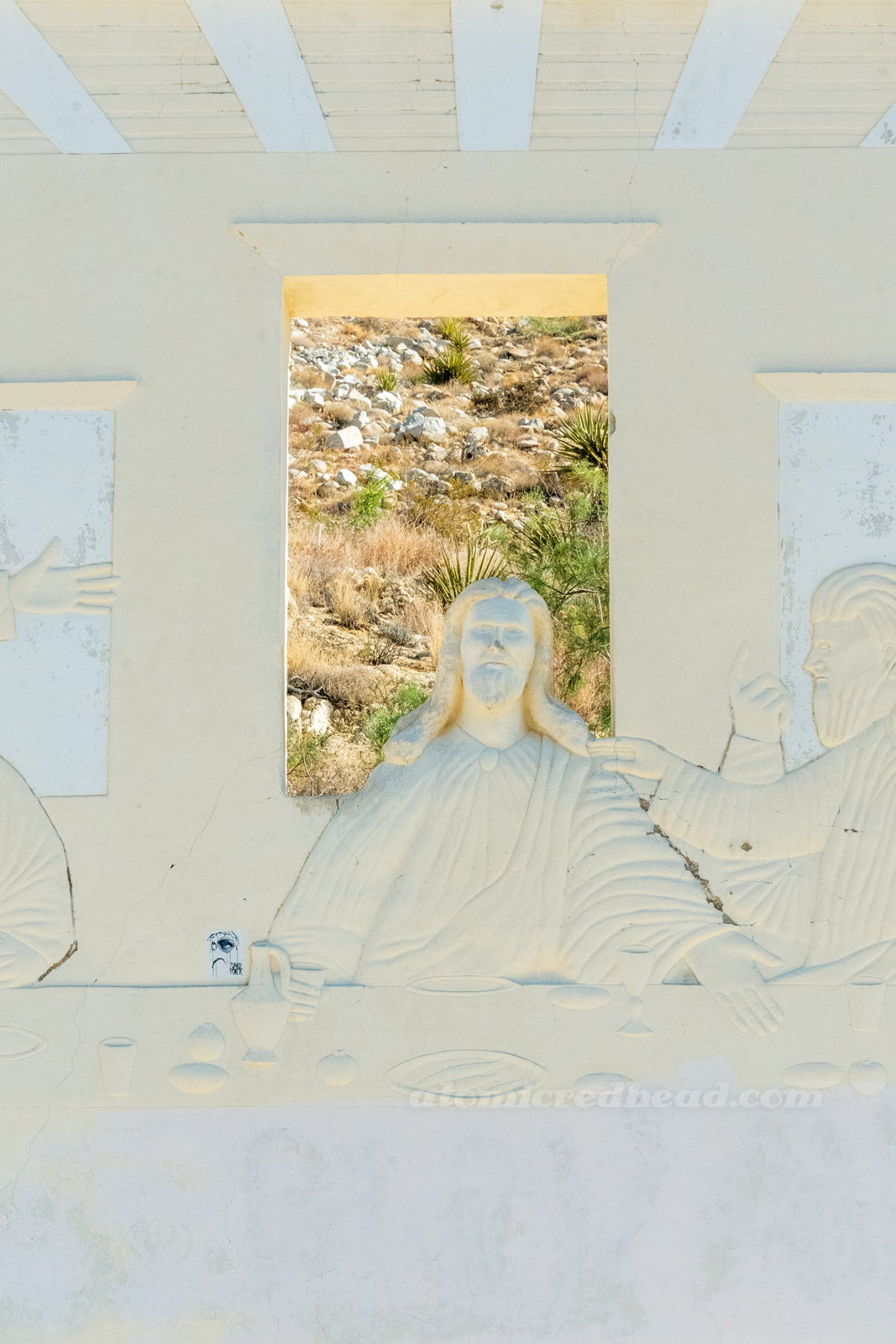 Close-up of Jesus in the Last Supper.