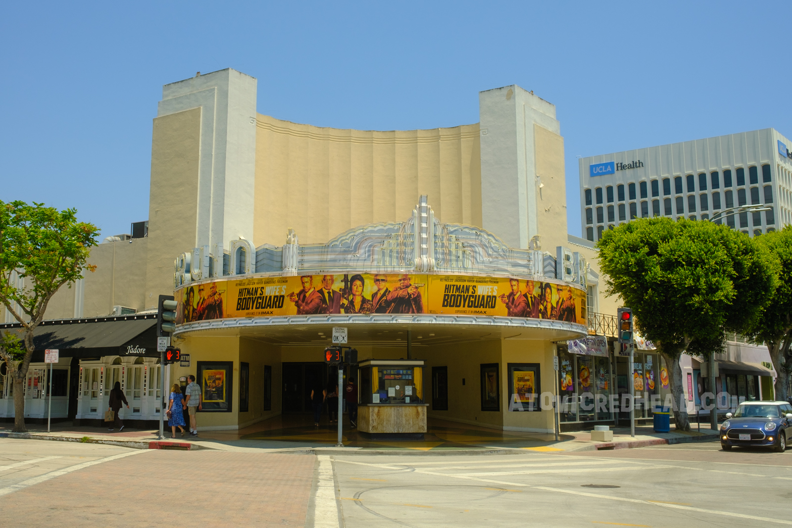 The Bruin today, which also features a banner style marquee displaying The Hitman's Wife's Bodyguard.