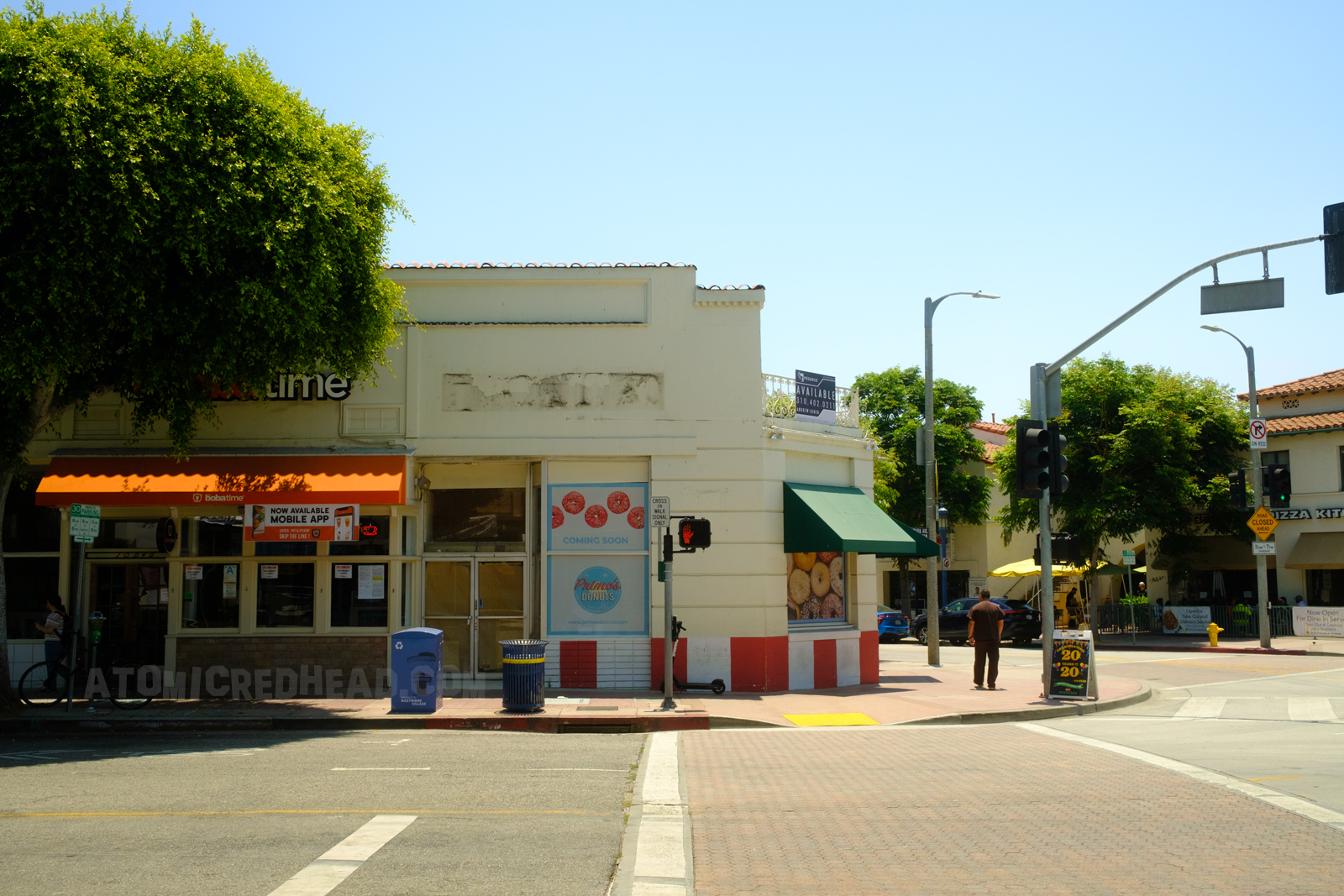 The shops across from The Bruin today.