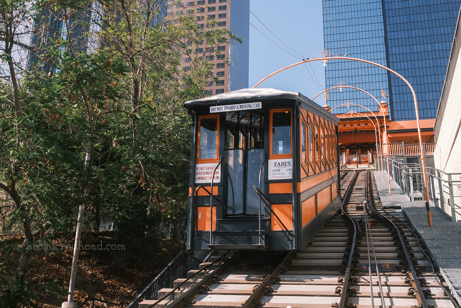 View of one car as we pass each other.