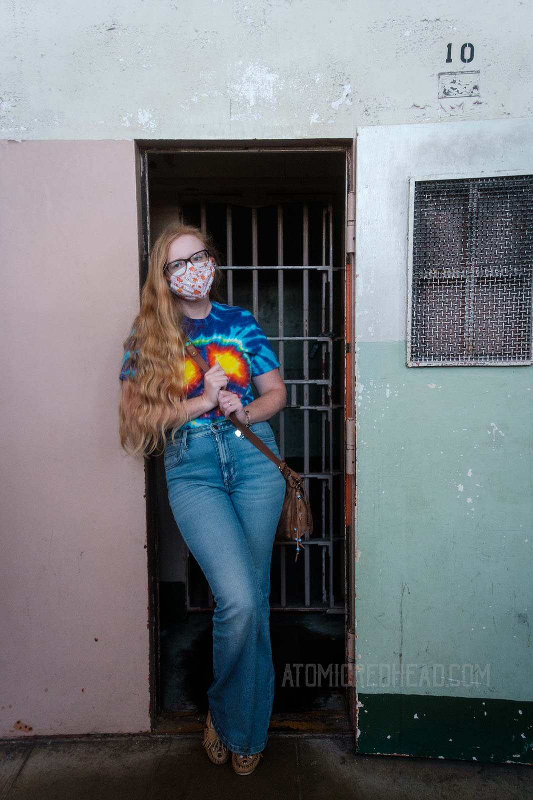Myself standing just outside one of the solitary confinement cells.