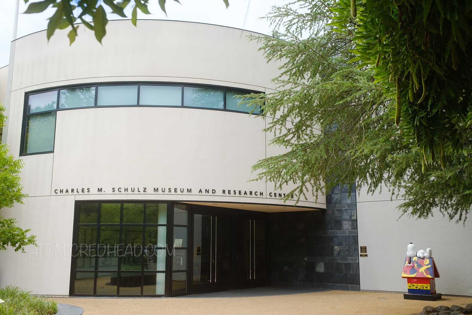 Exterior of the Charles M. Schulz Museum.