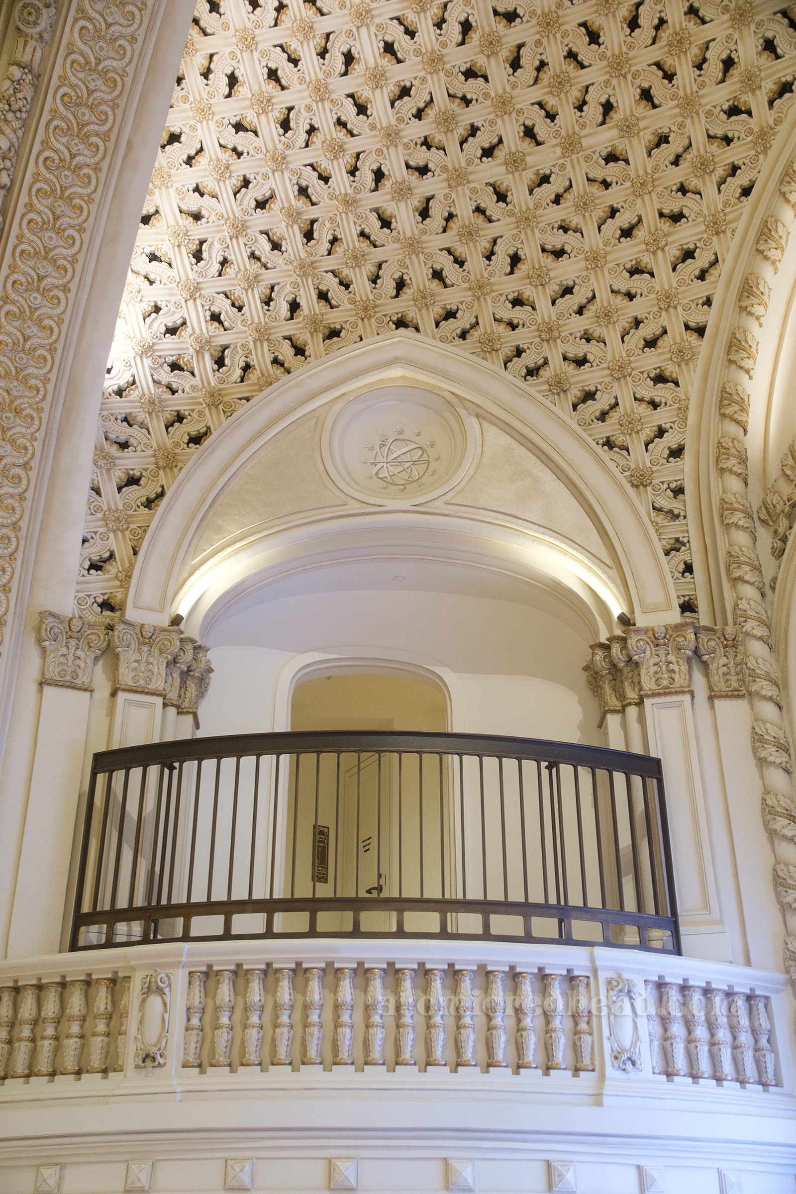 Close-up of one of the balconies.