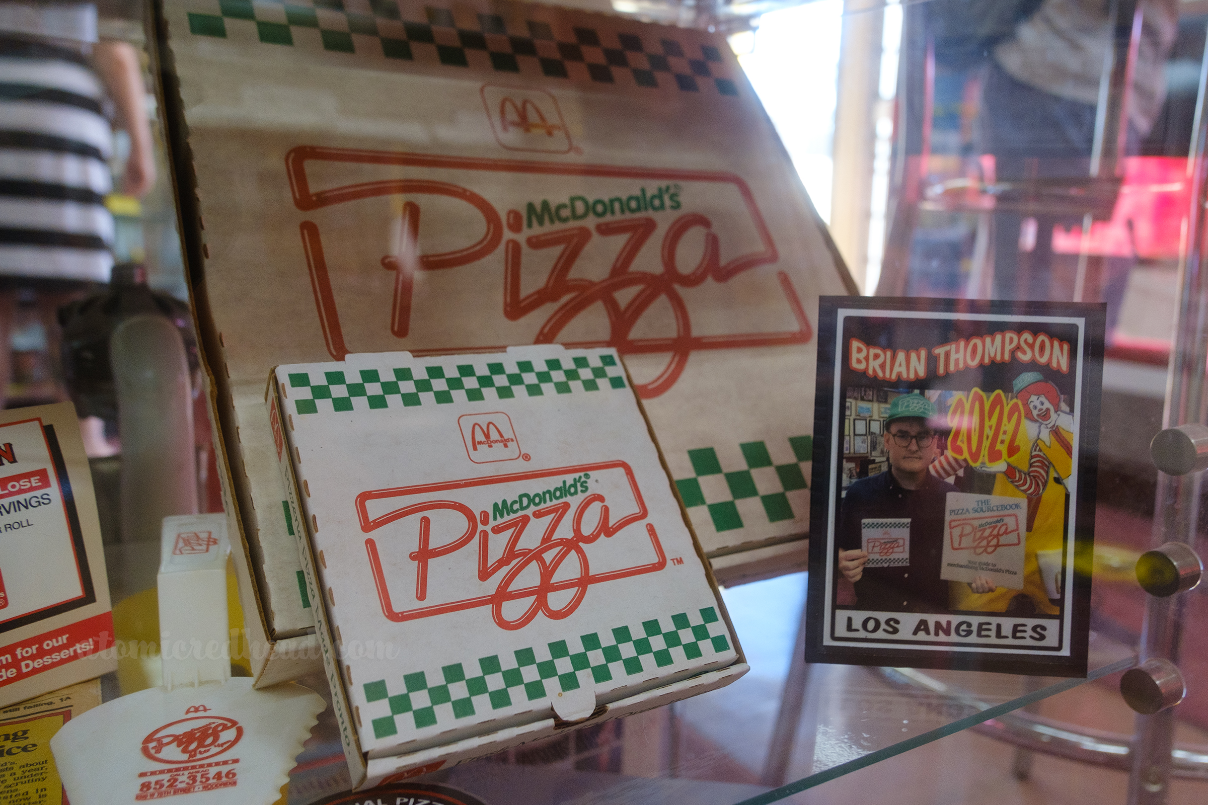 Original McDonald's pizza boxes.