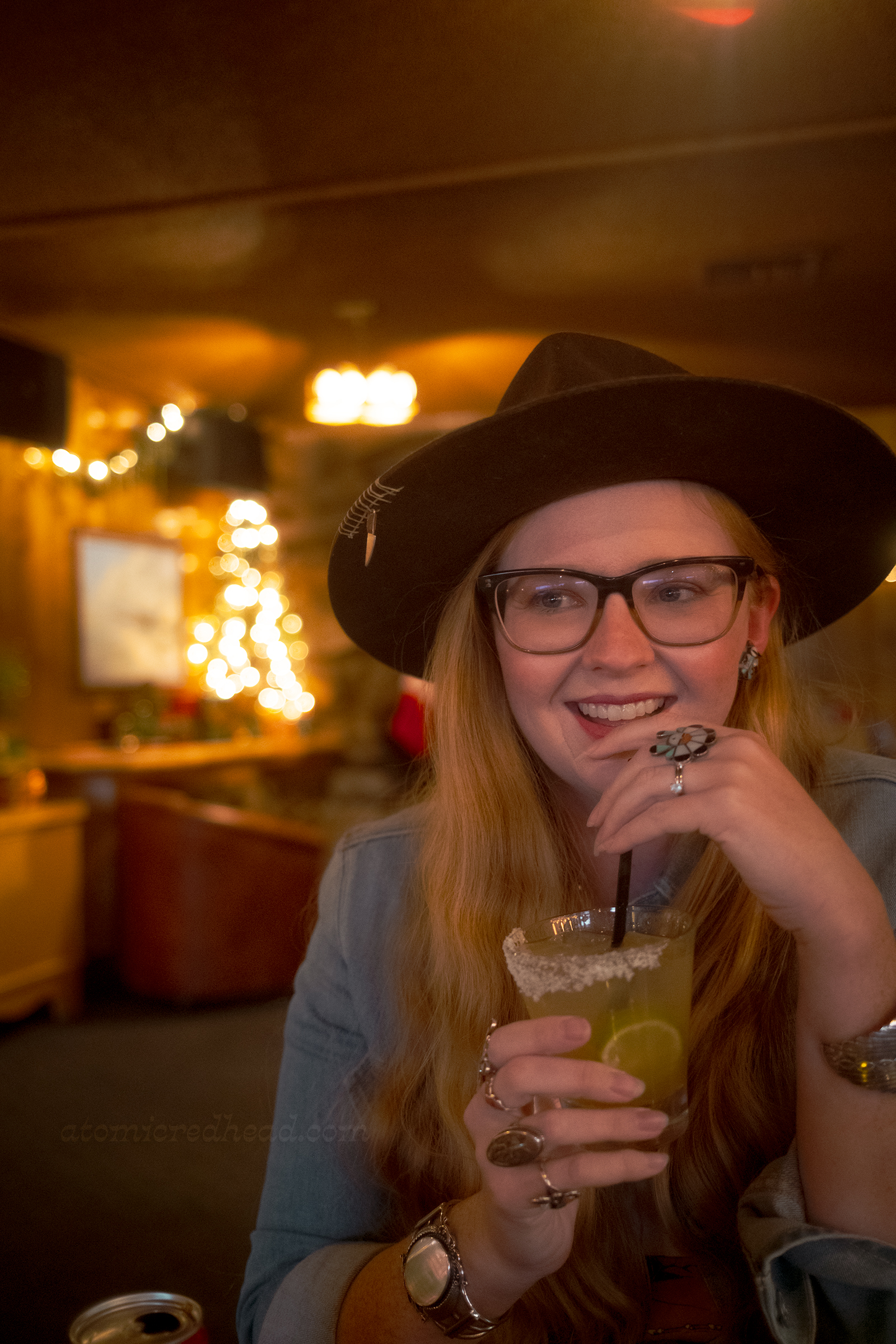 Myself drinking a margarita.