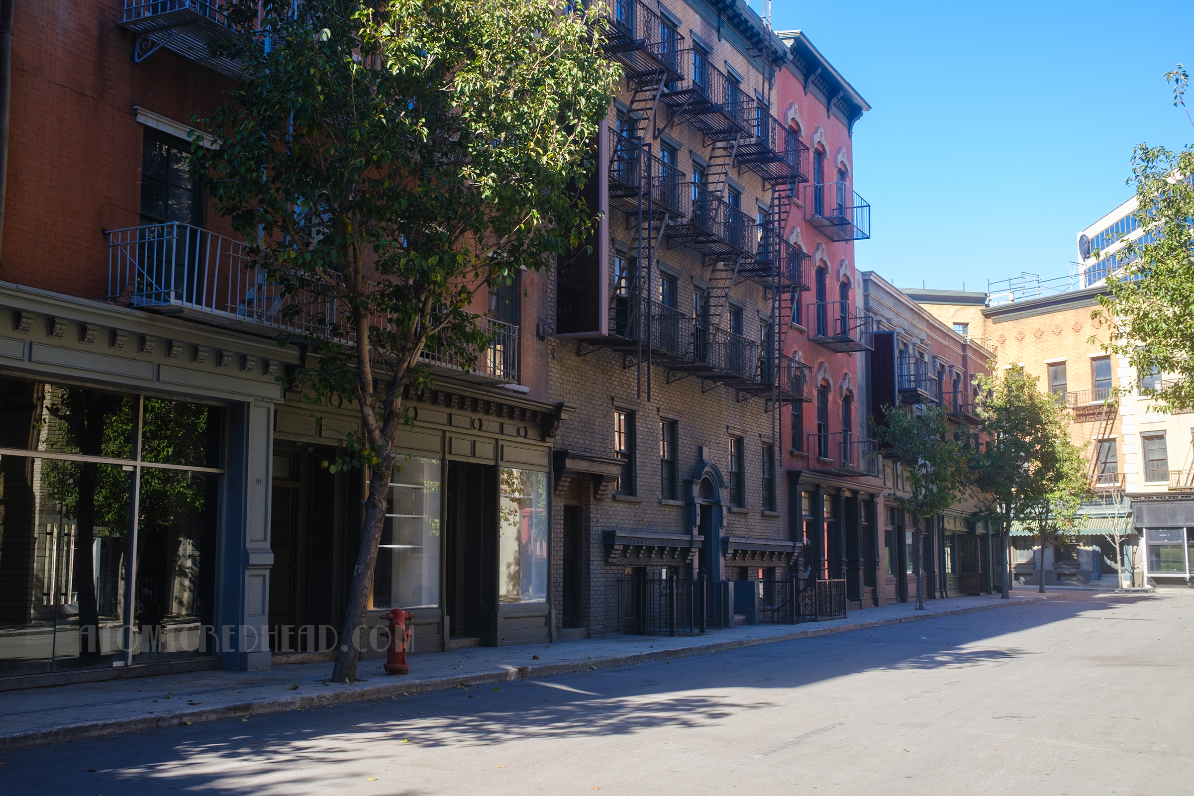 Brick and stone facades of Hennessy Street, which evokes both old San Francisco and New York City.
