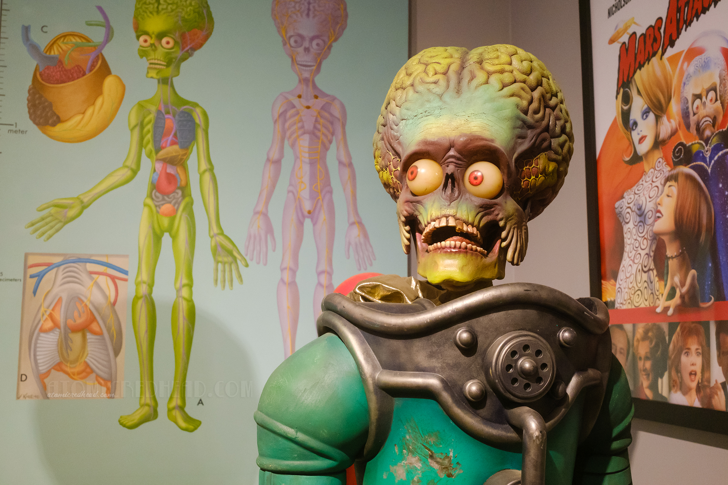One of the aliens from the film Mars Attacks!