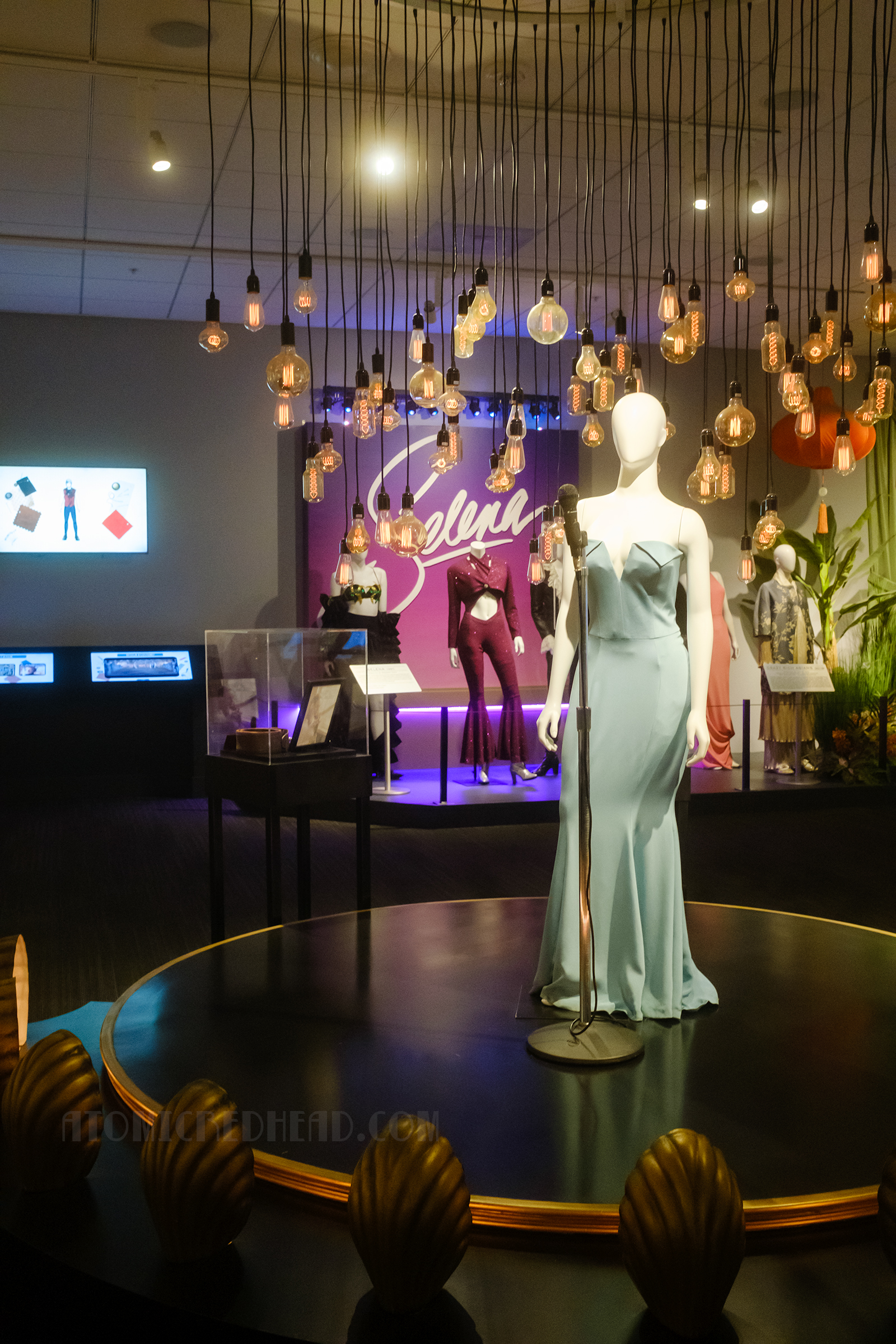 A soft blue strapless formal gown on a white figure, as worn by Lady Gaga in A Star is Born.