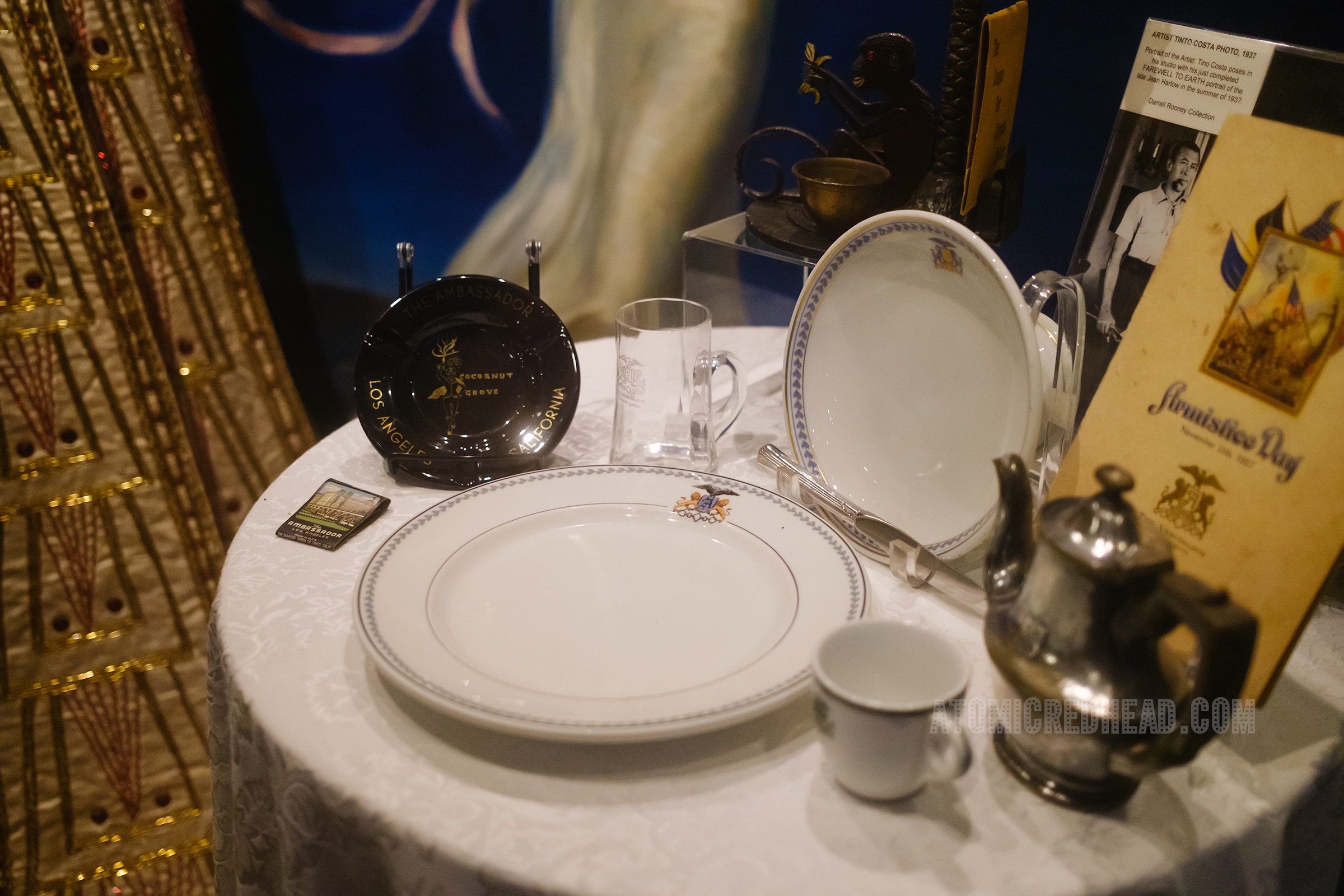 Collection of plates from the Ambassador Hotel.