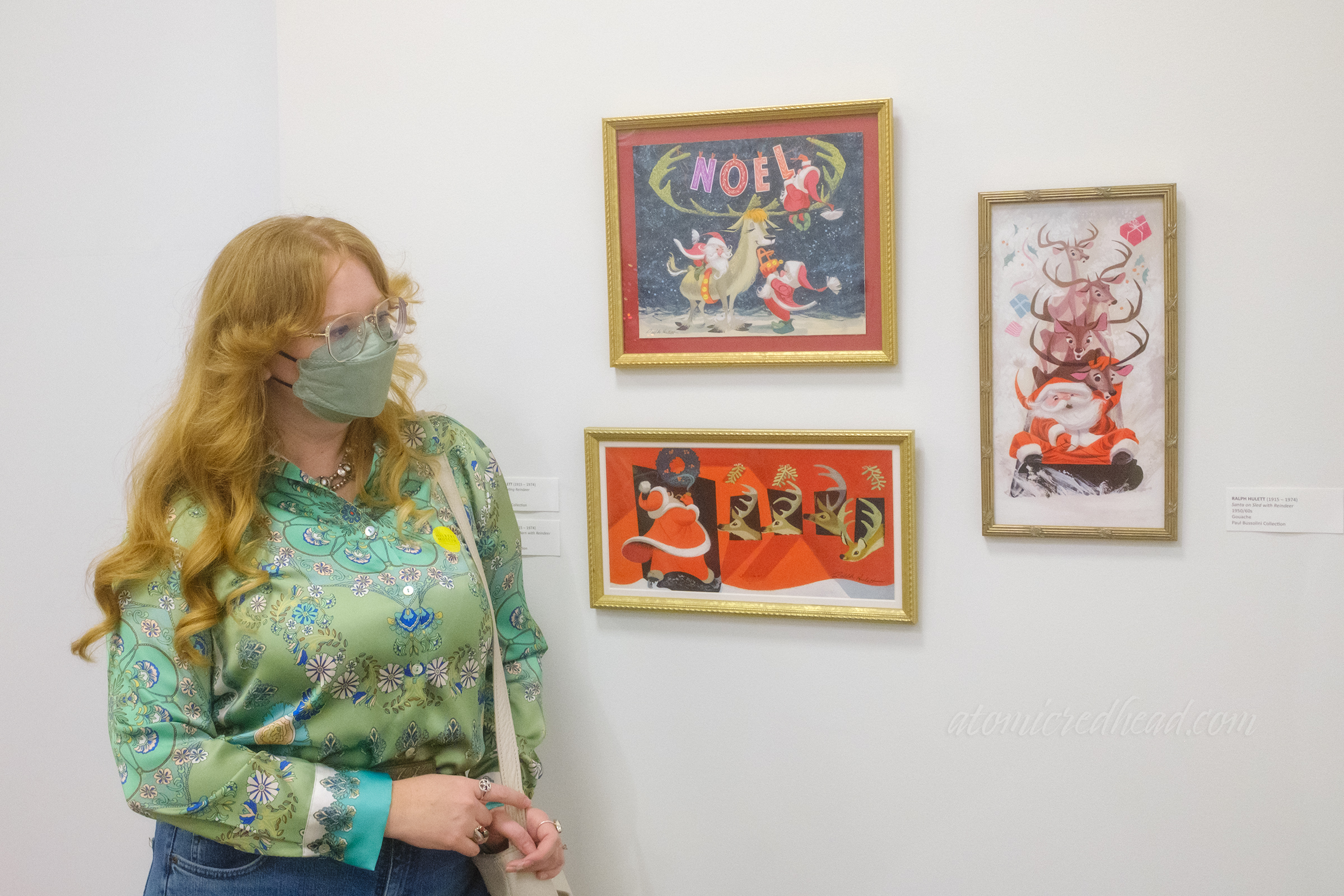 Myself looking at some of the Hulett art.