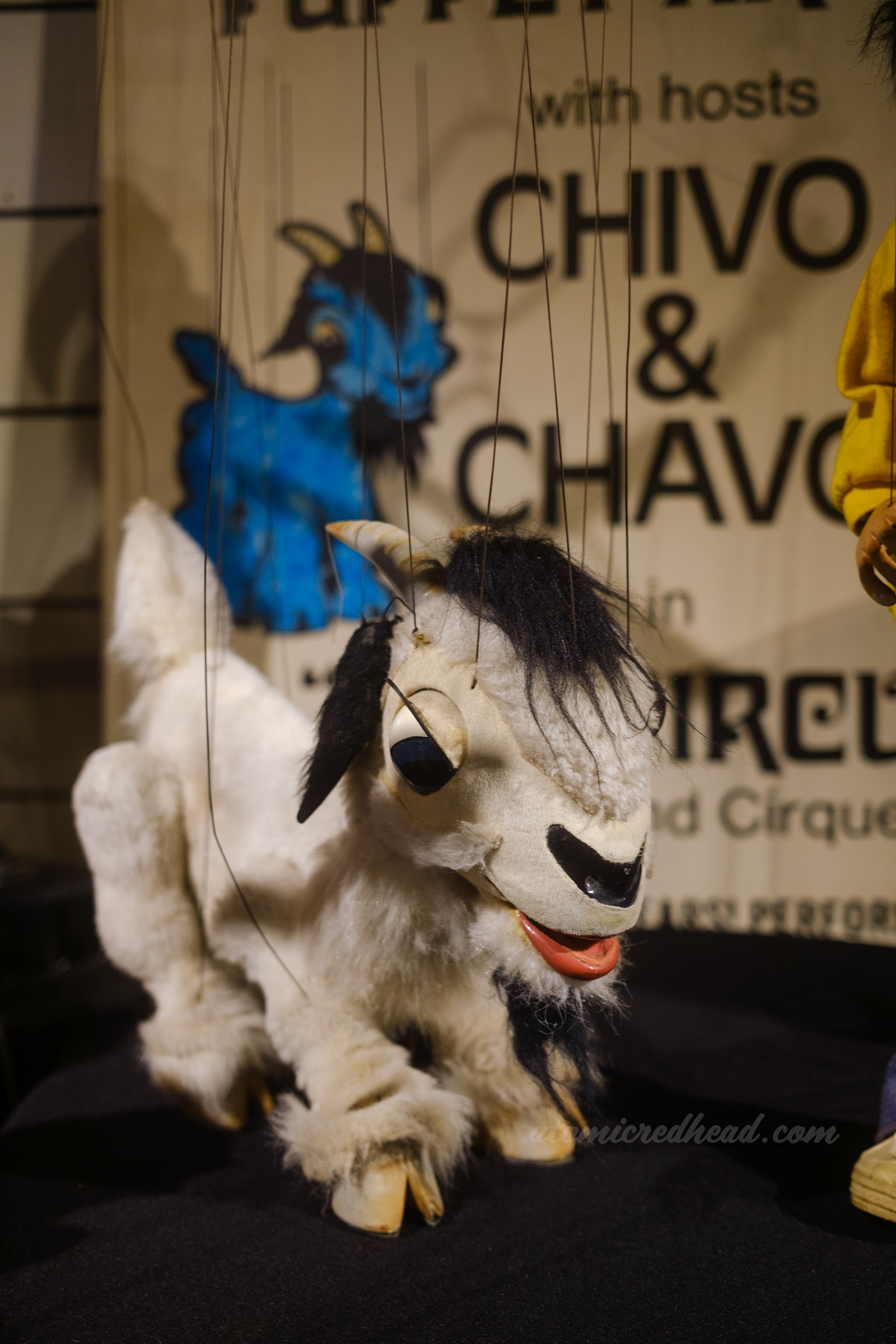 A goat marionette used in Chivo and Chavo