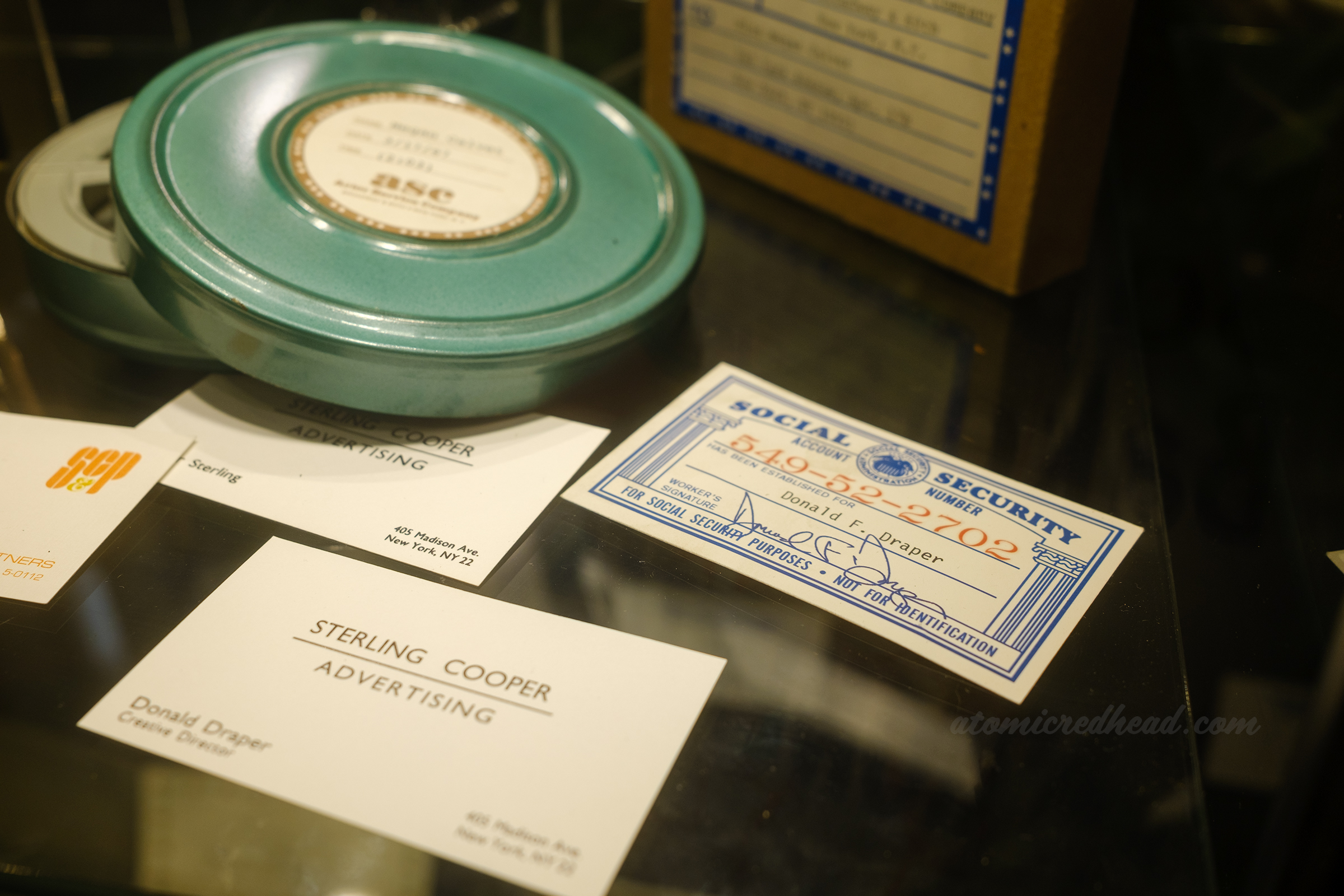 Business cards and Social Security Card from Mad Men.