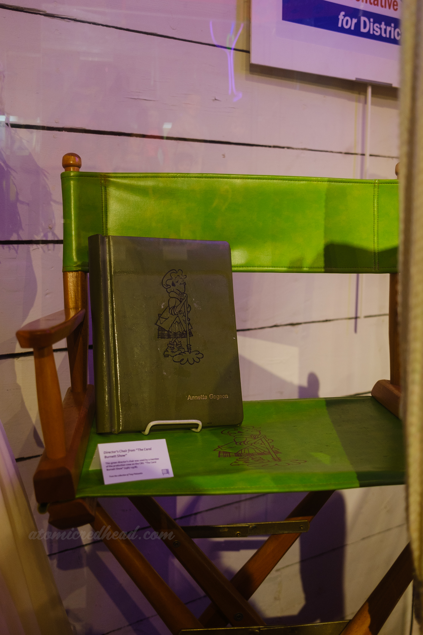 Carol Bernett chair and book.