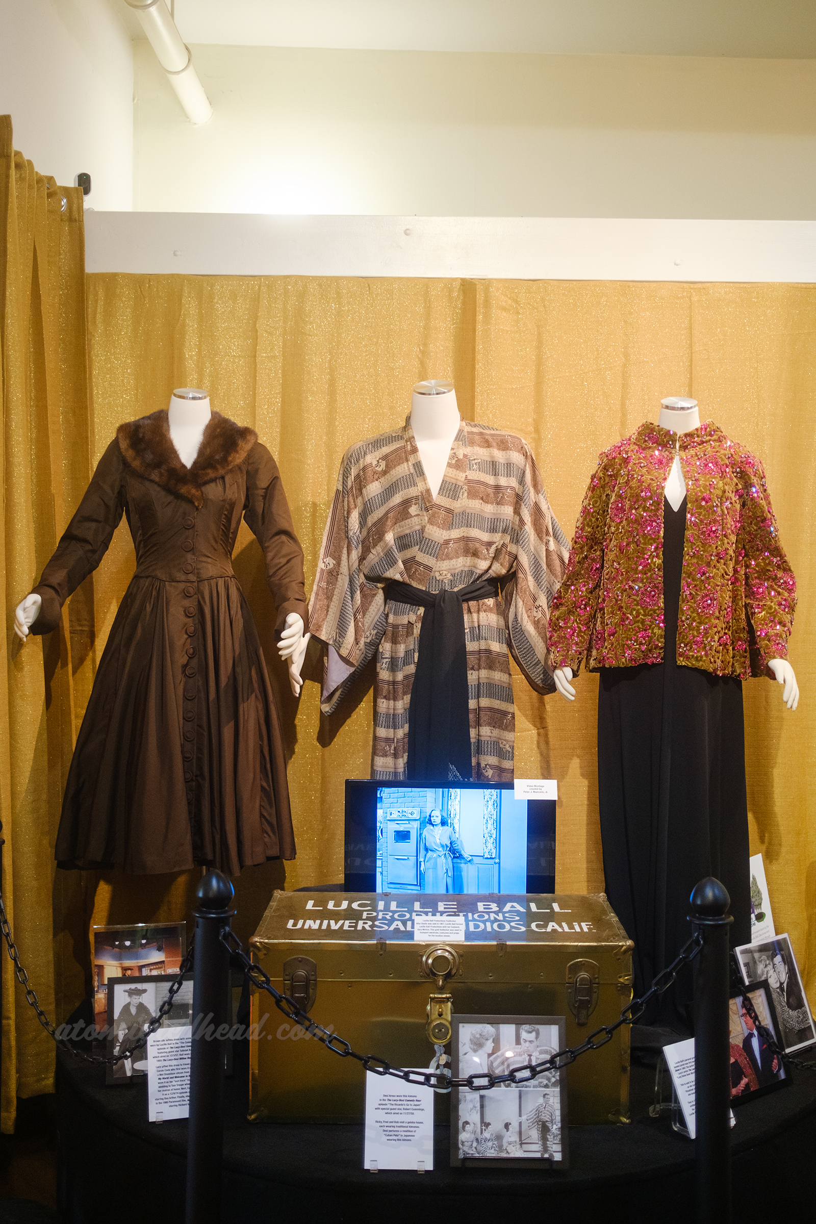Various costumes worn by Lucy and Desi over their career.