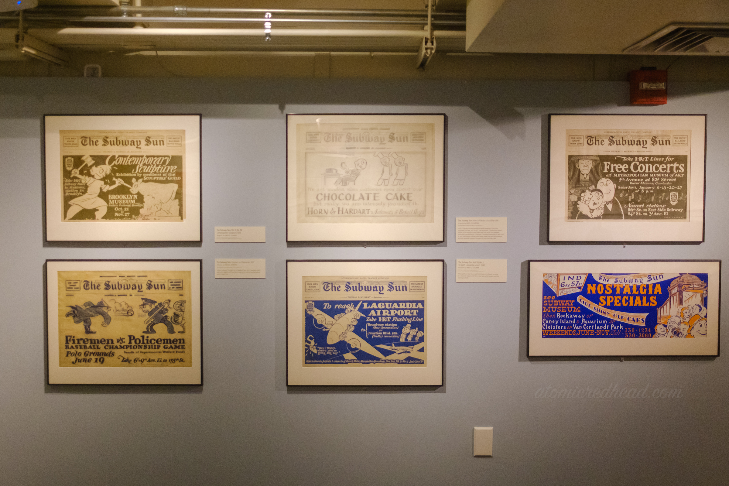 Collection of Subway Sun adverts.