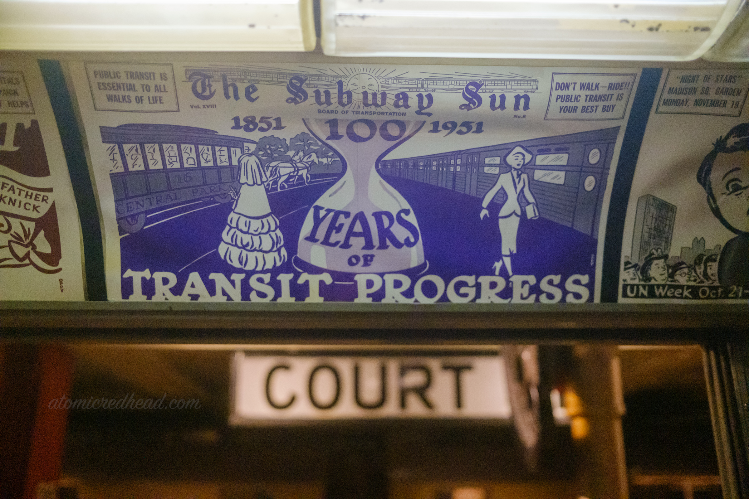 A Subway Sun showcasing the history of subway travel.