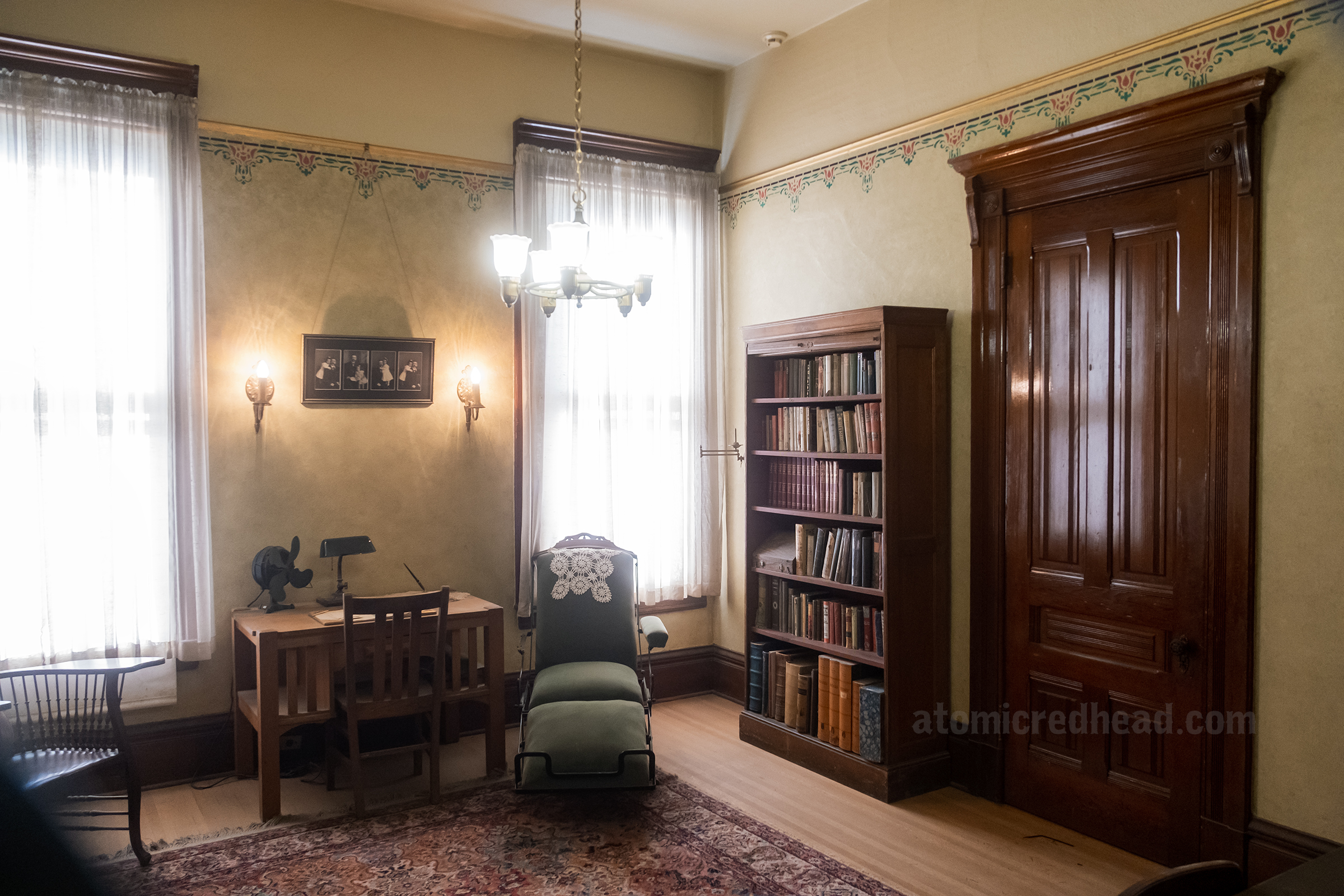A study inside the grand Howell home.