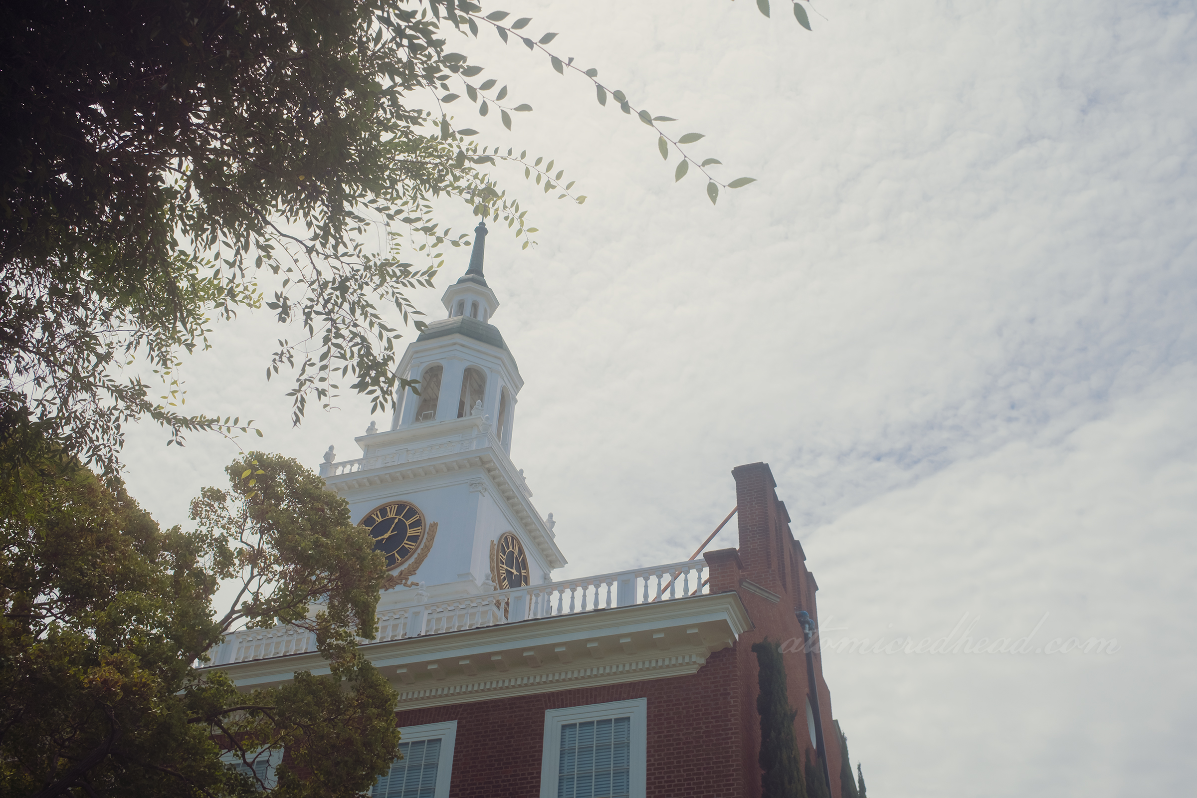 View of the Knott's replica of Independence Hall