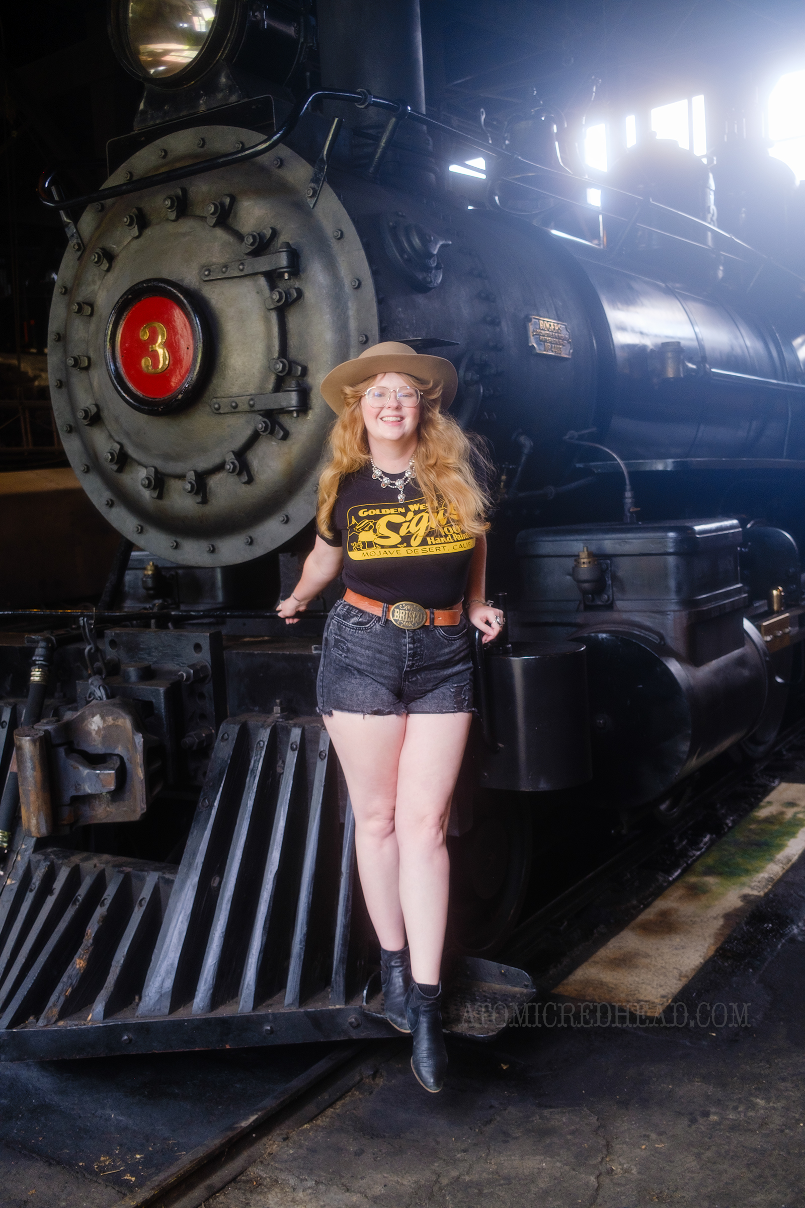 Myself standing in front of train number 3, used in both Brisco and Back to the Future Part III.