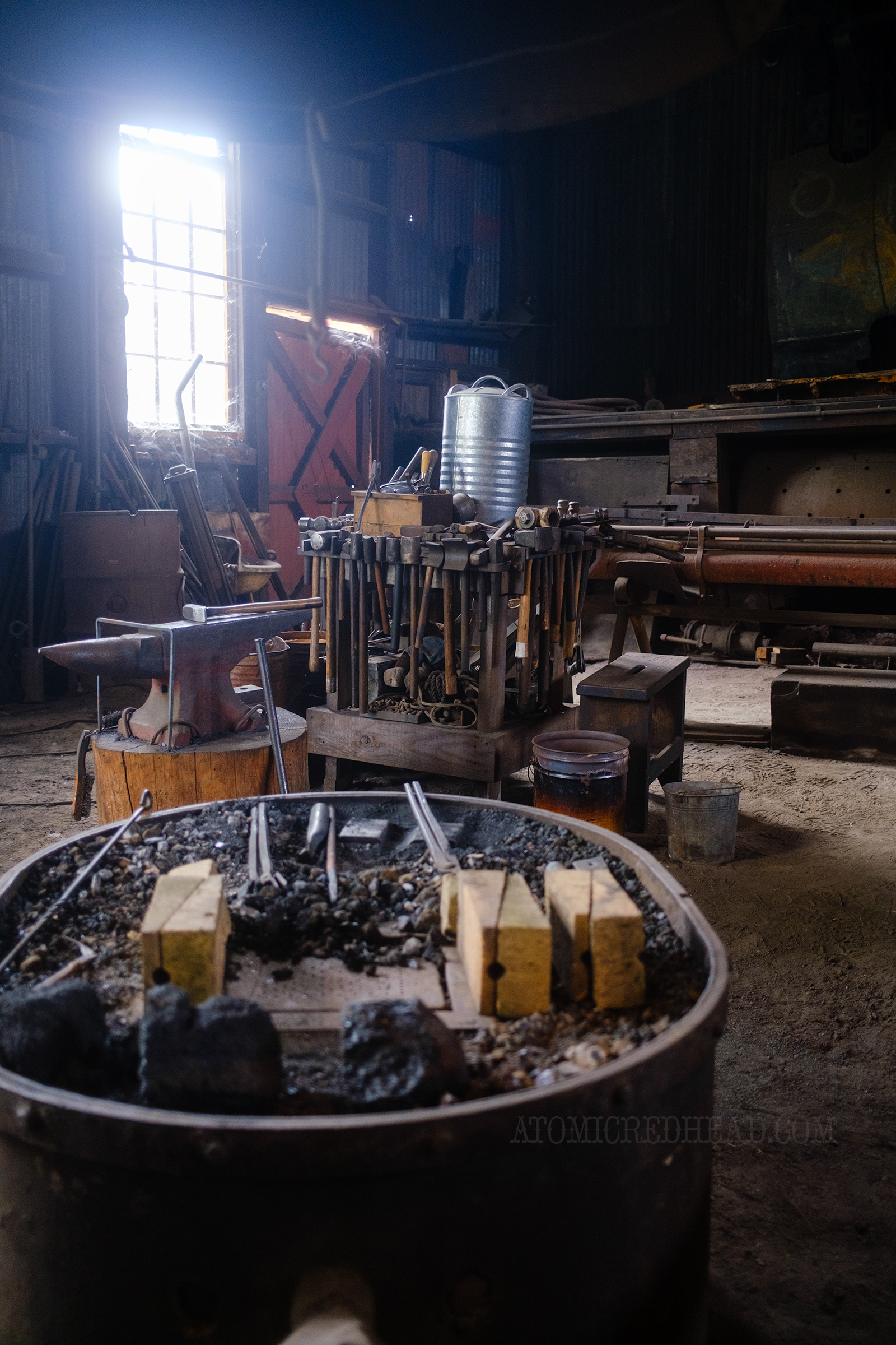 View of the blacksmith area.