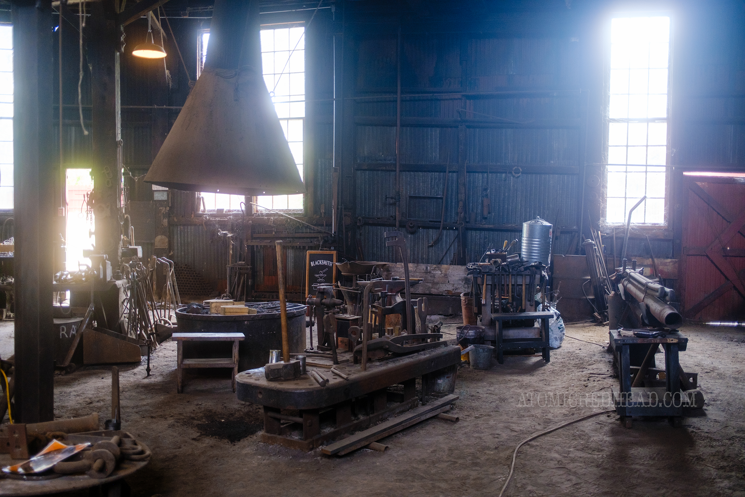 View of the blacksmith area.