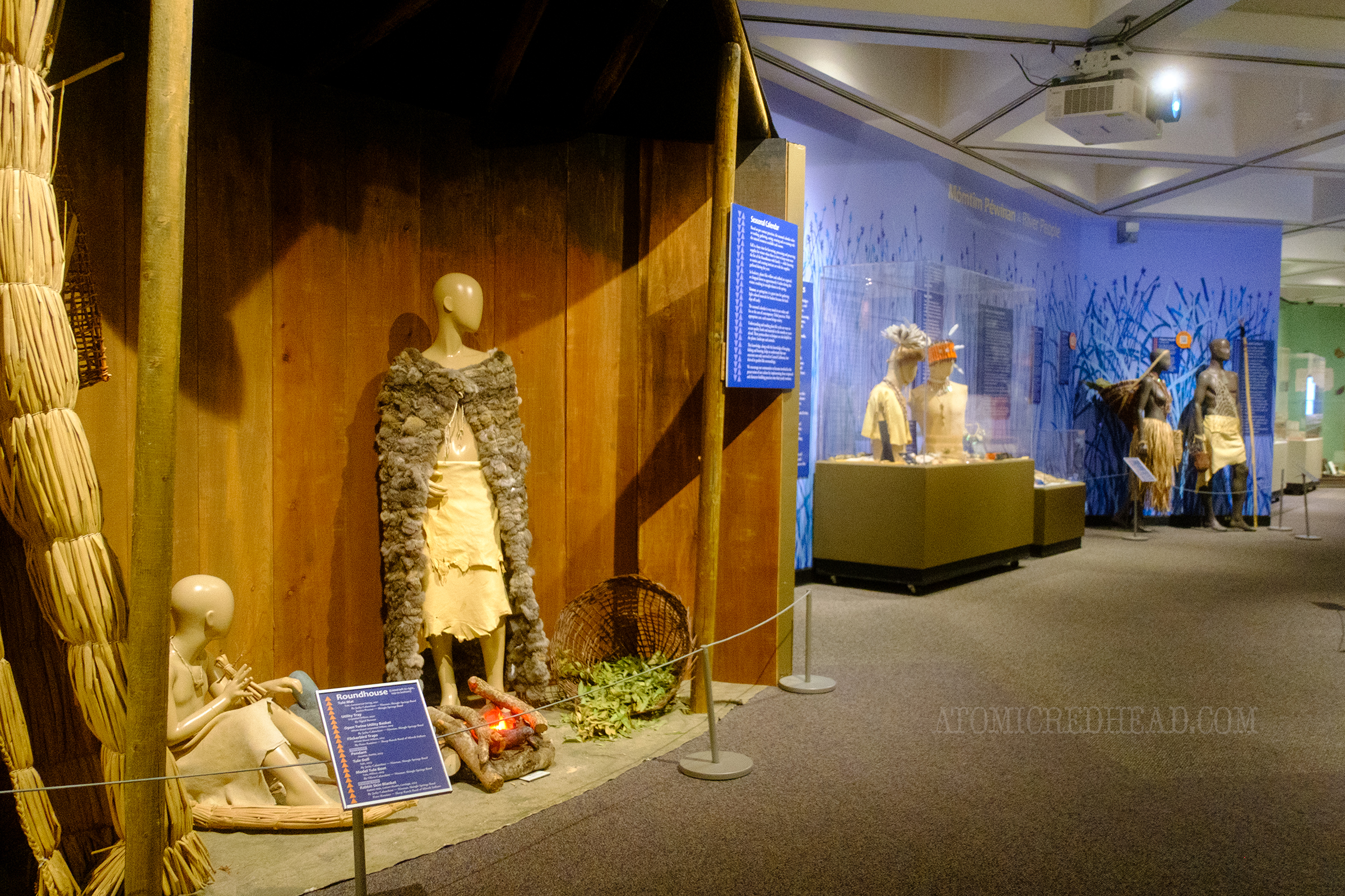 Overall of the display of the Miwok people.