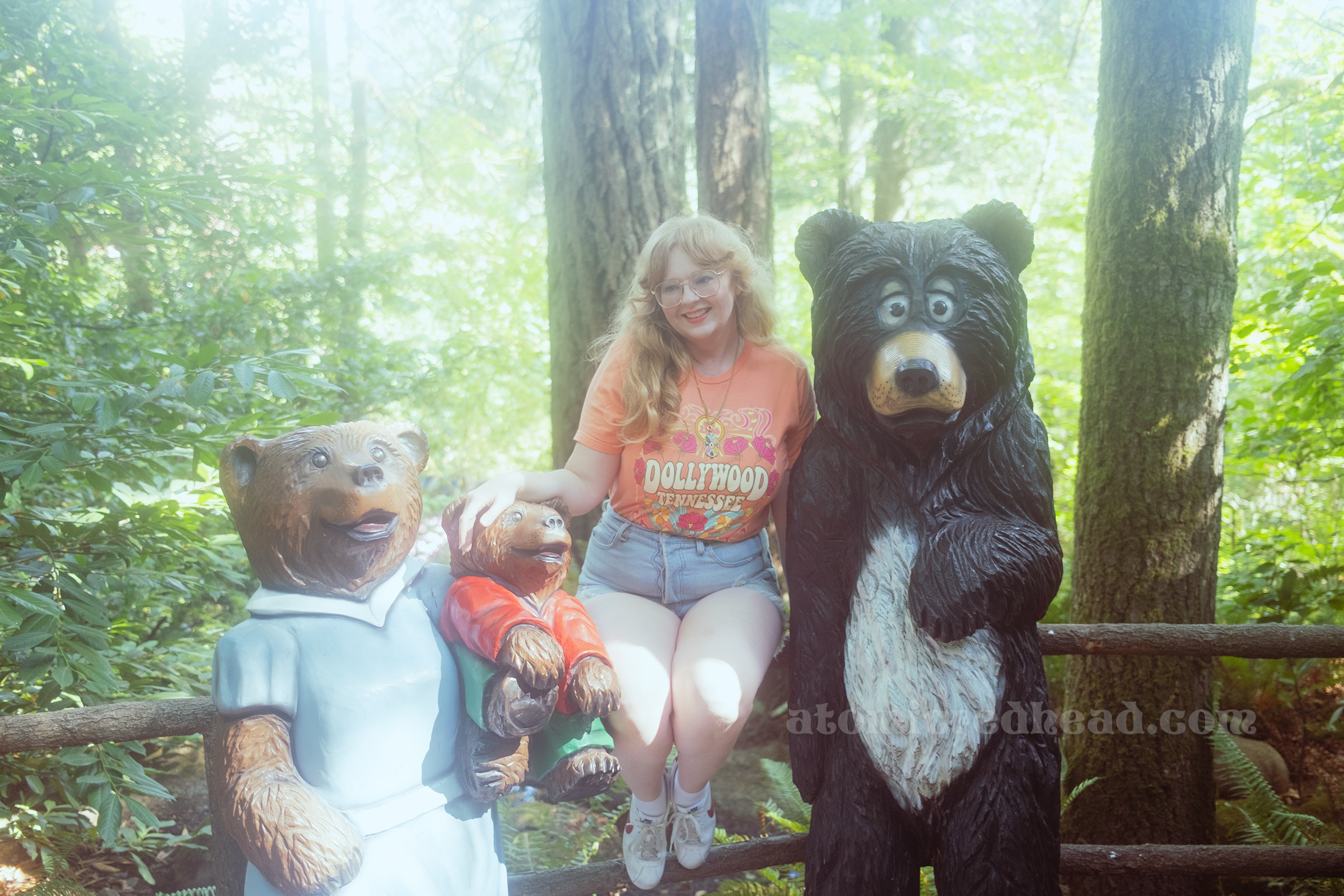 Myself sitting around the three bears.