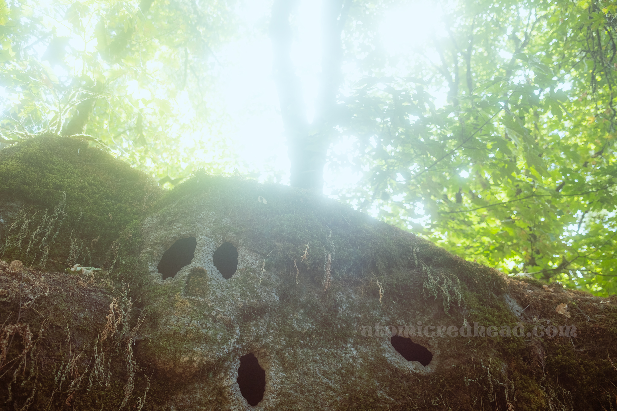 A skull shape appears in the caves of the Western Town.