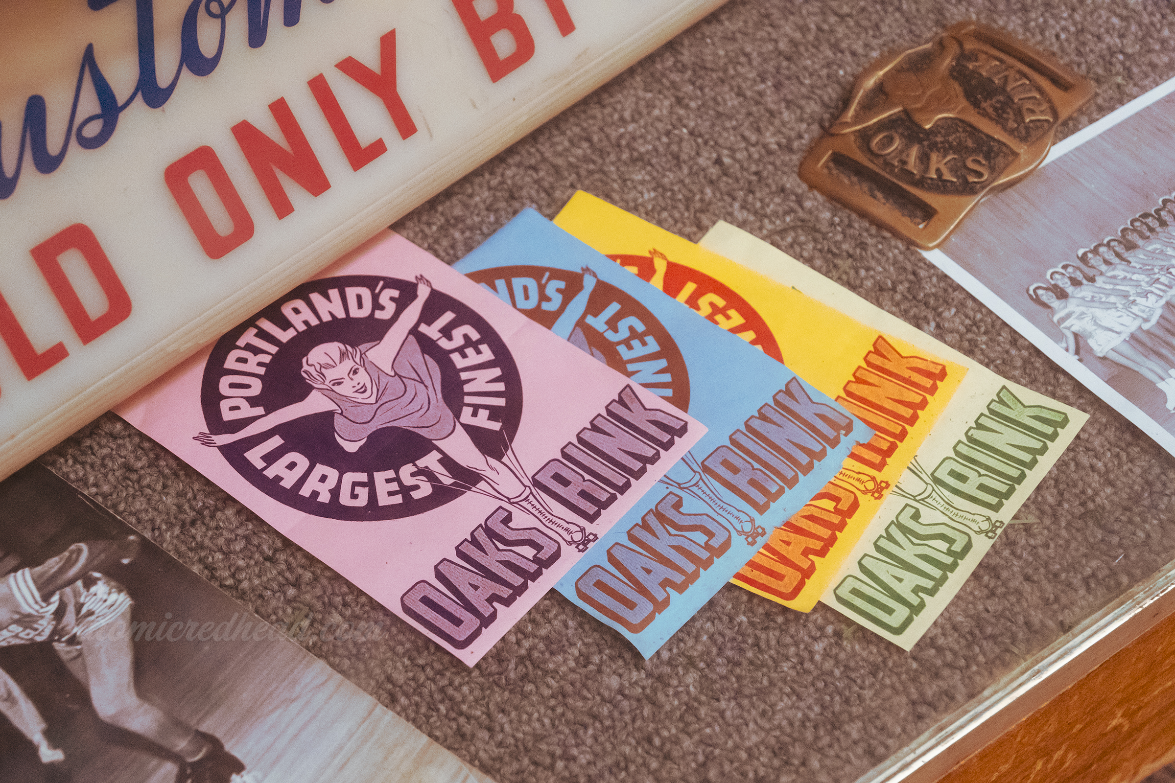 Various flyers for the roller rink.