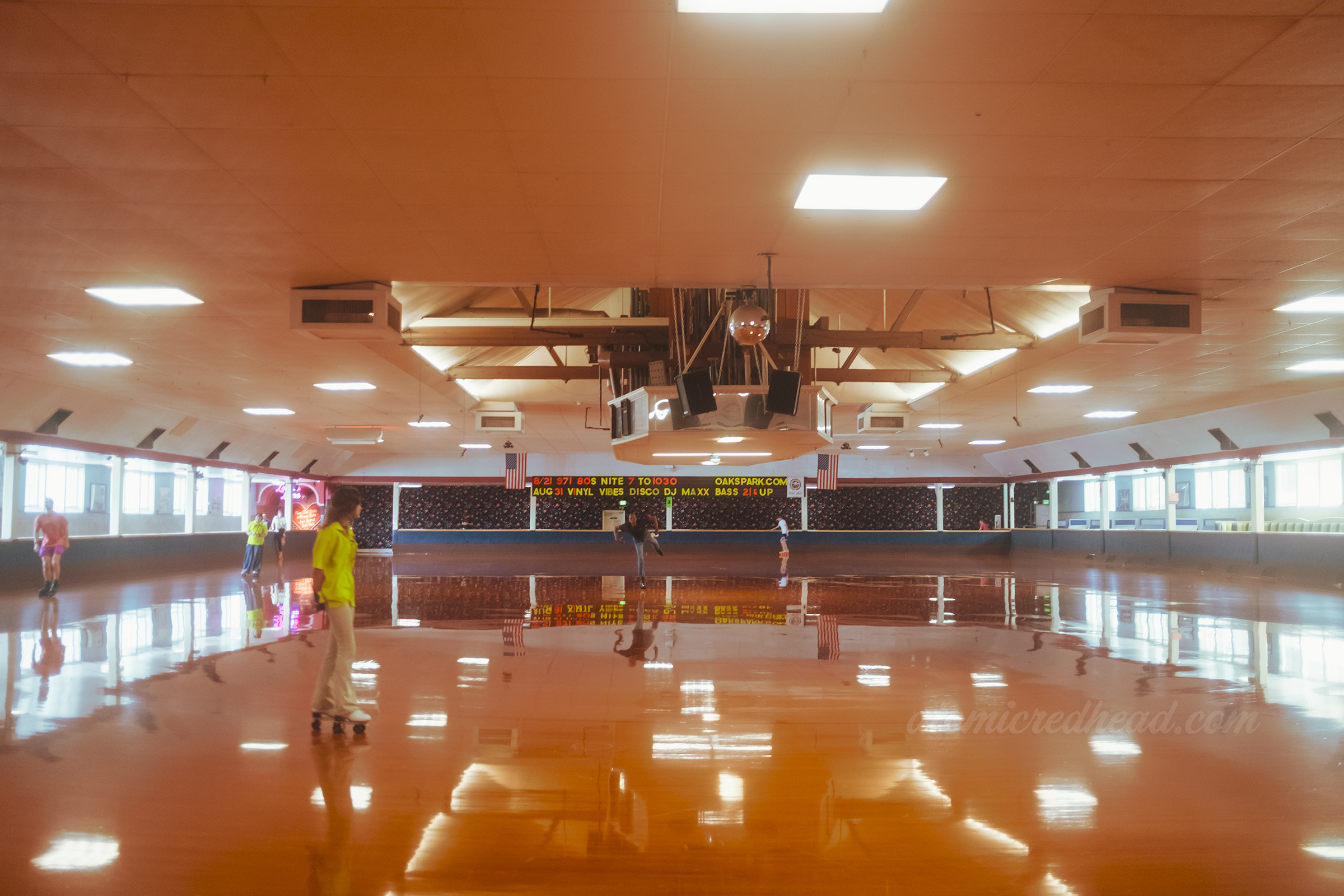 Overall of the roller rink.