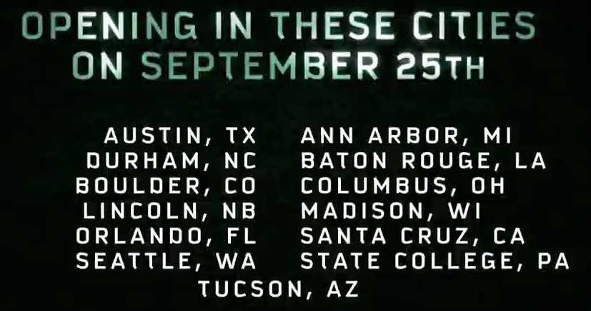 Paranormal Activity opening cities