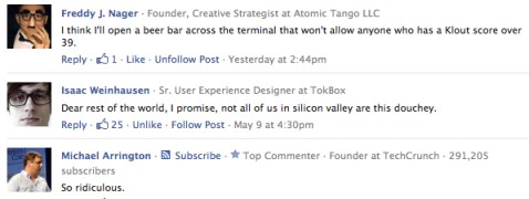 click to view larger version Comments in TechCrunch on Cathay Pacific Klout Promotion