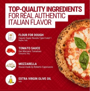 Instagram ad for a pizza with "real authentic Italian flavor"