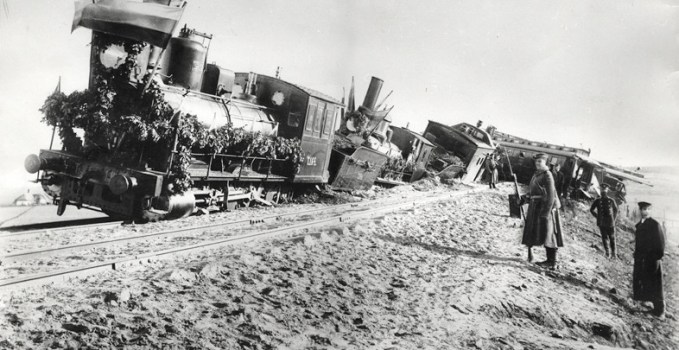 derailed train