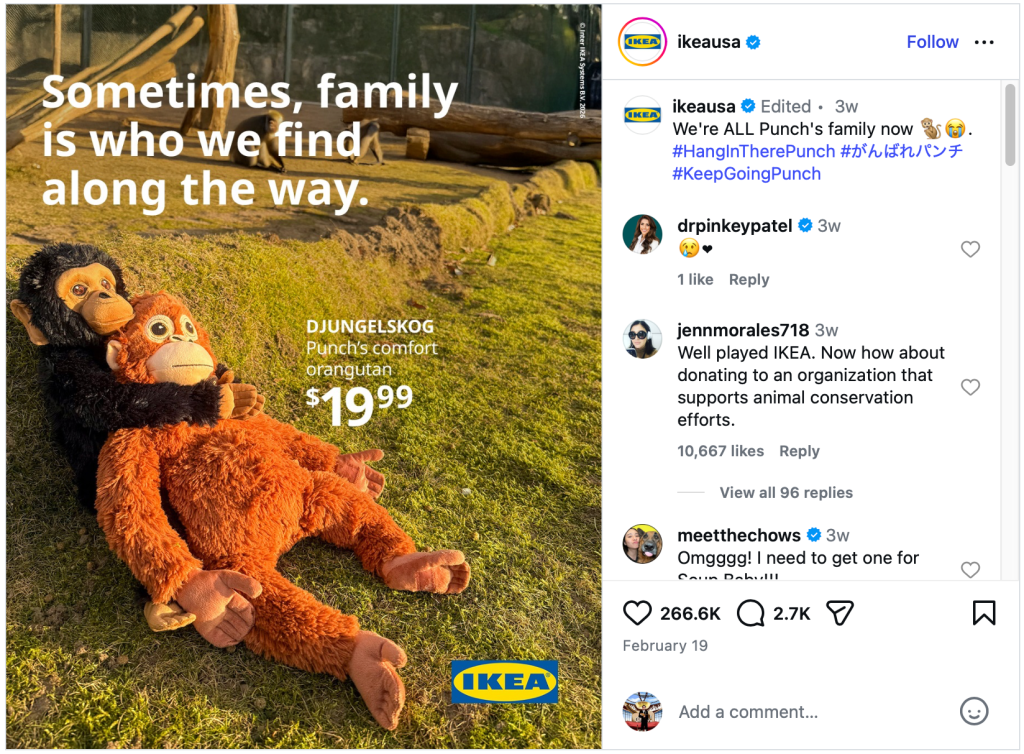 IKEA Instagram Post inspired by Punch