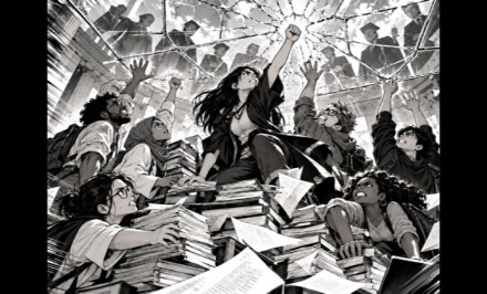 PhD students trying to break through an academic glass ceiling.