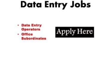 Data Entry Jobs 2024 Applications are invited offline for recruitment to the temporary posts of Data Entry Operators