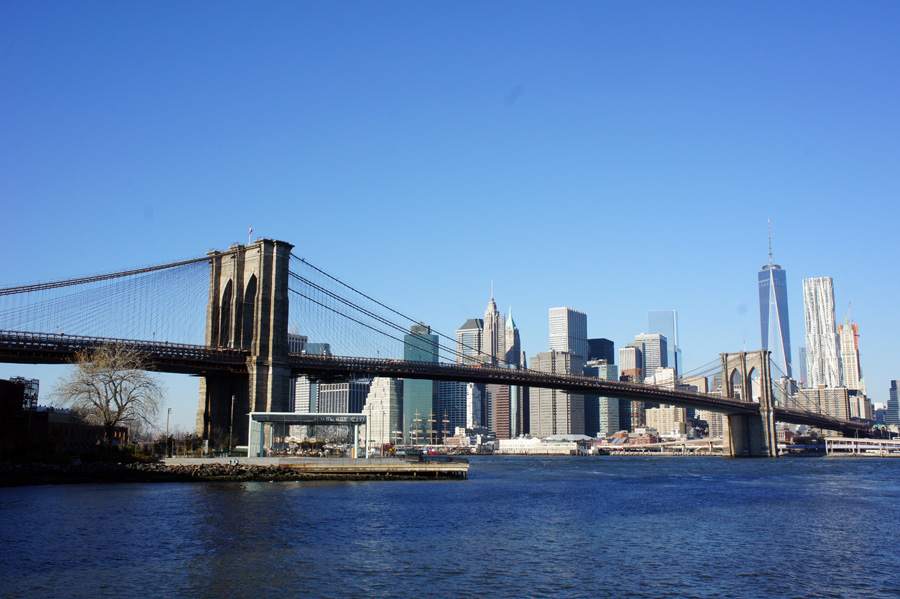 寒さを通り越す痛さのブルックリン橋を越えて