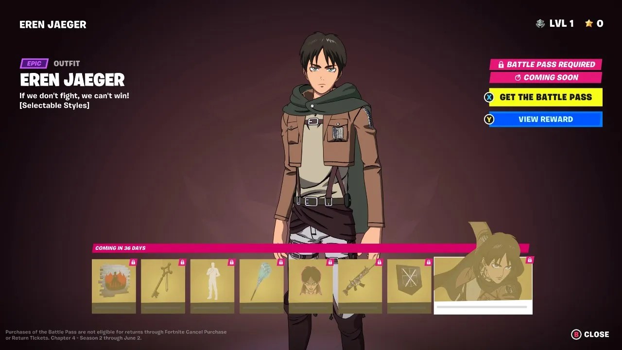 How To Get The Eren Jaeger Skin In Fortnite Plus All Attack On Titan Eren Jaeger Fortnite 