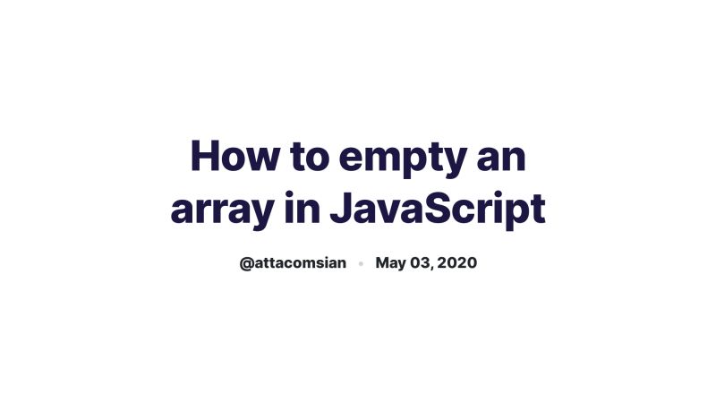How To Declare An Empty Array In Javascript - Premium Nature Picture Gallery - High Resolution