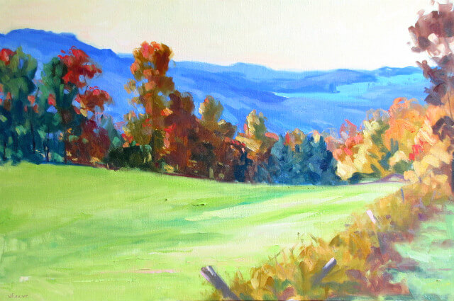 Autumn landscape painting by Judith Reeve