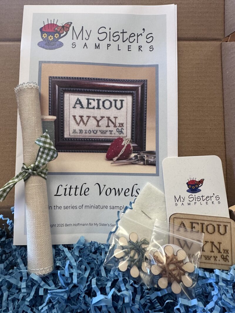 Little Vowels Box Kit by My Sister's Samplers