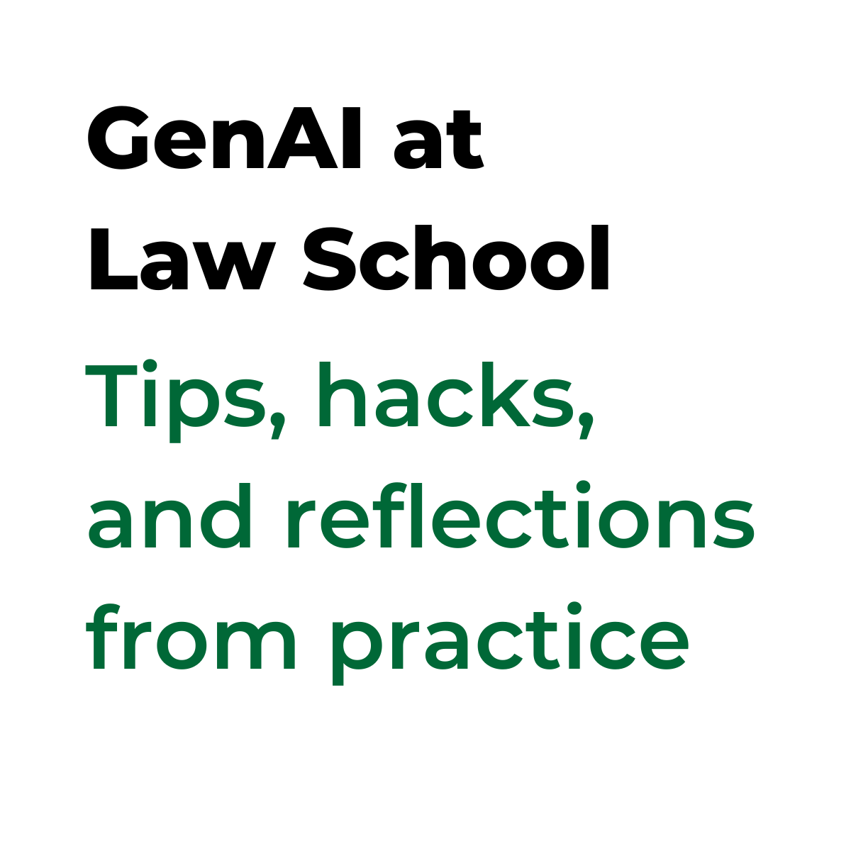 Generative AI in legal education: personal reflection of AI powered learning