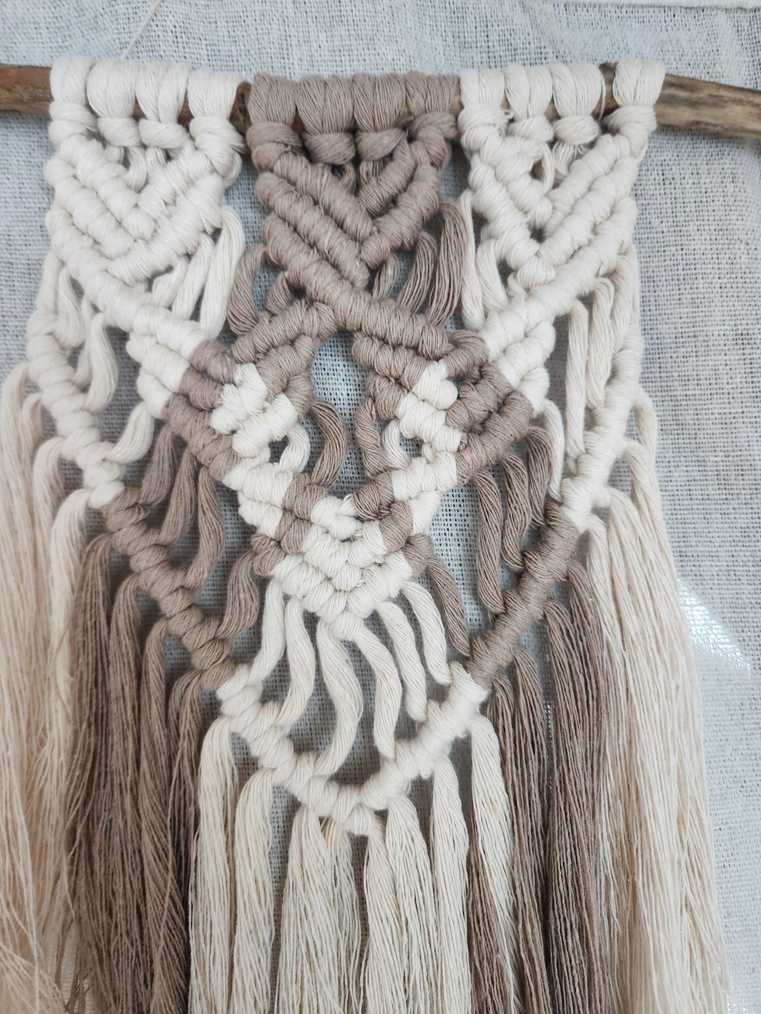 PETIT MACRAME BEIGE ET MARRON