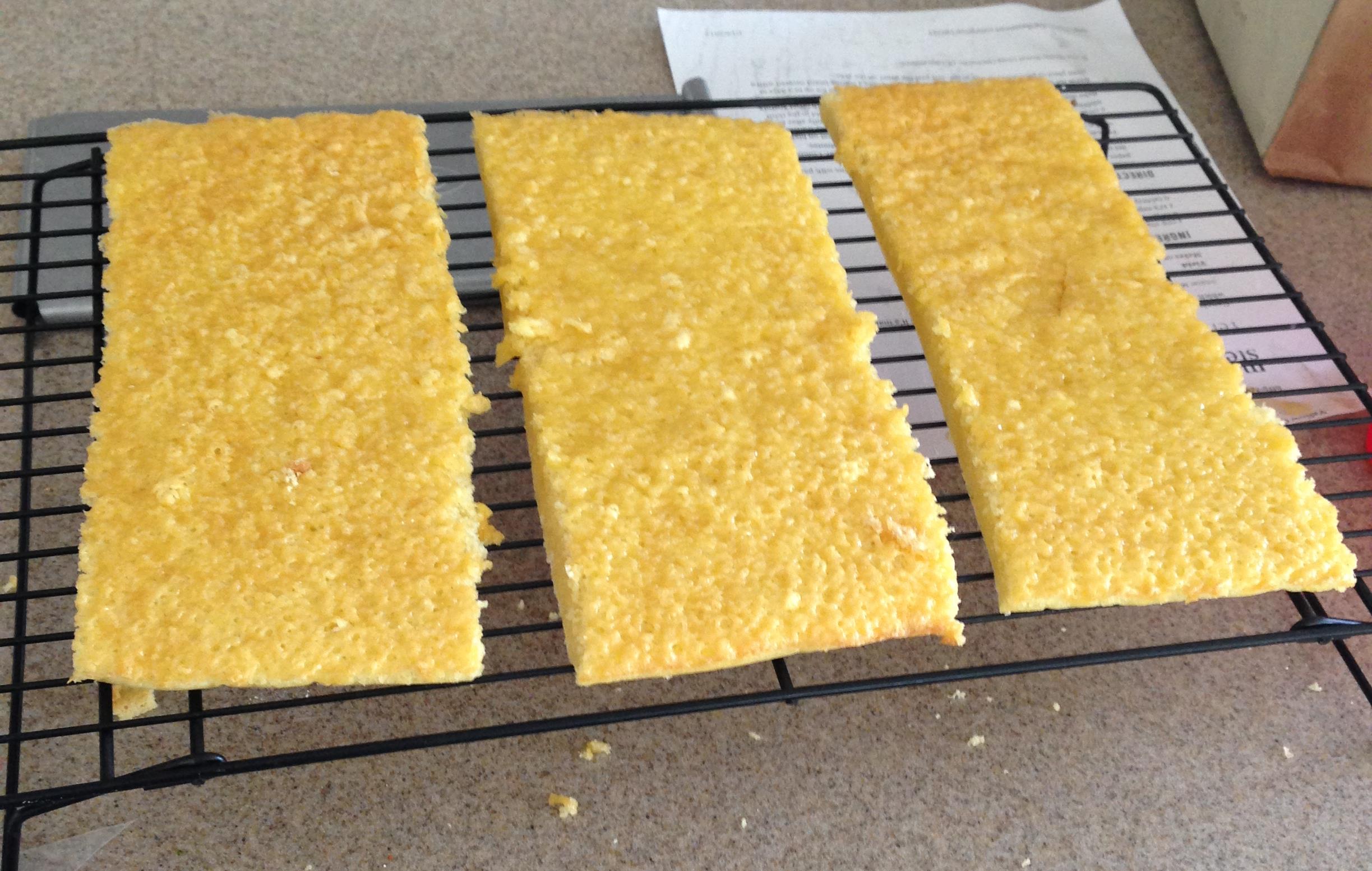 Genoise cut into rectangles