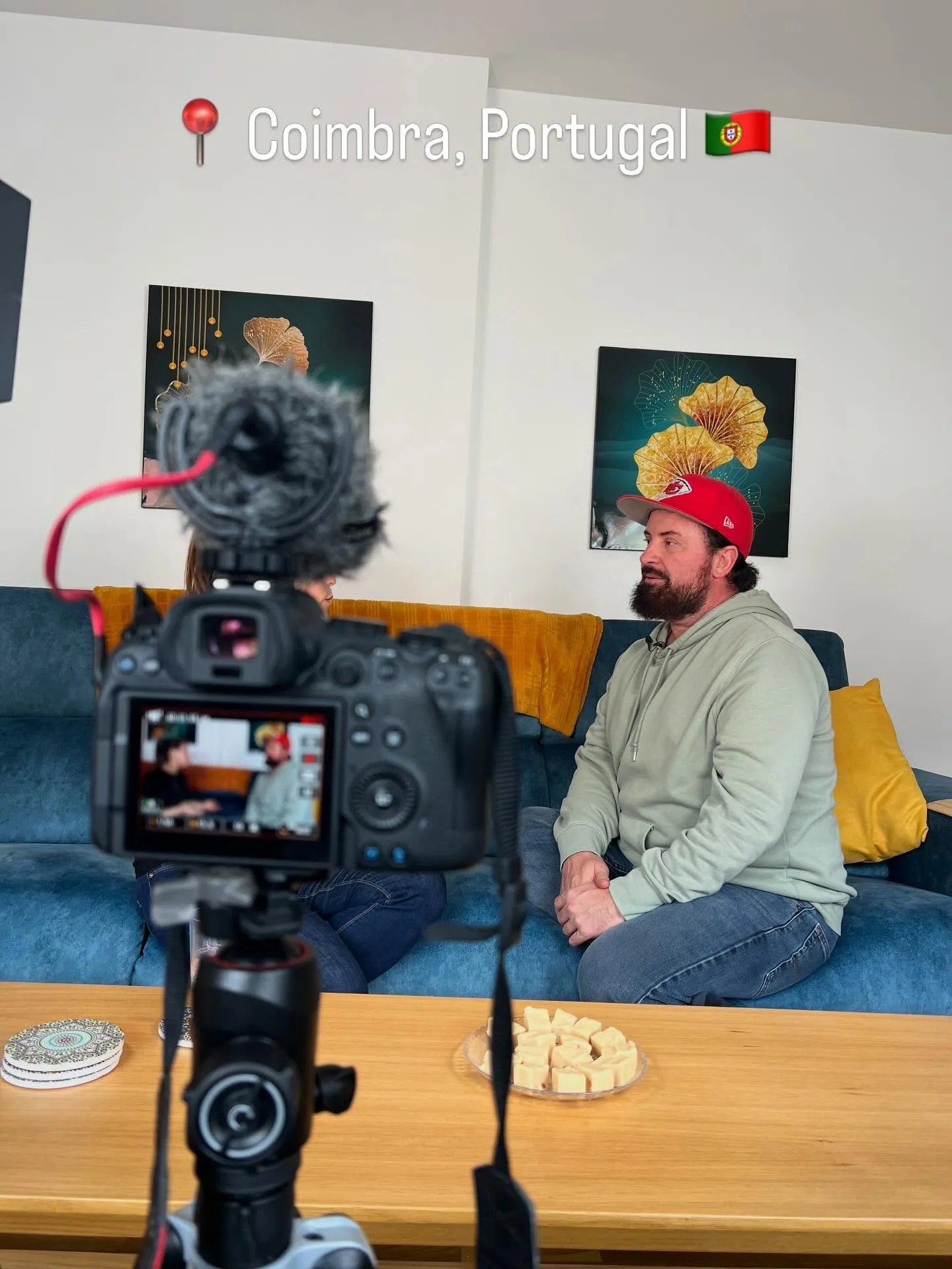 Carter being interviewed at his home in Coimbra, Portugal