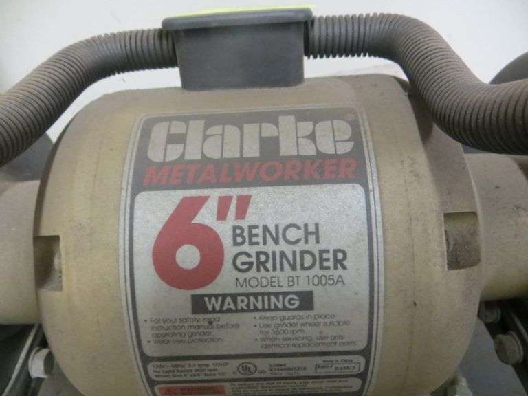 1920x1200 Clarke 6" Bench Grinder - Lambrecht Auction, Inc.