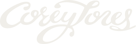 Script Logo for Corey Jones - Web Design and Brand Identity Design