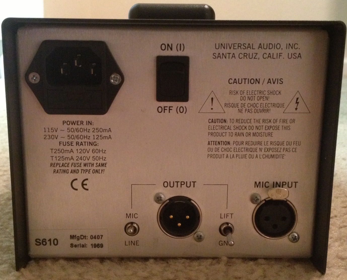 良音 UNIVERSAL AUDIO SOLO/610 Universal Audio Solo/610 | USA